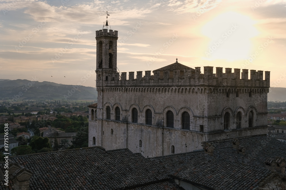 historic center of the medieval town of gubbio umbria italy