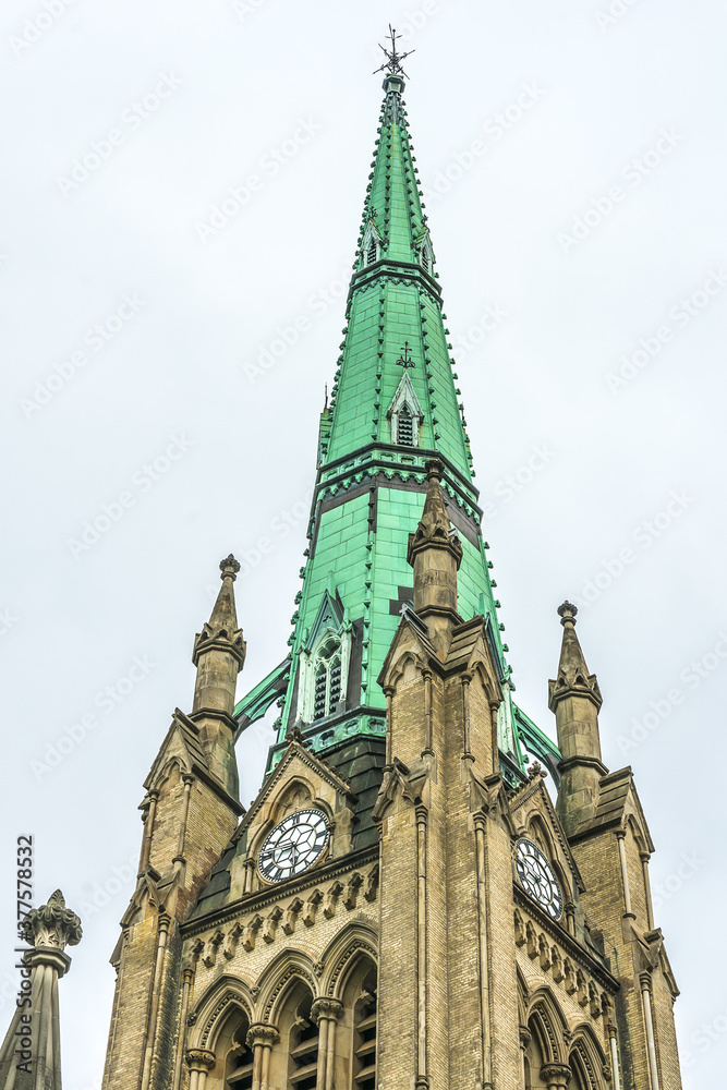 Cathedral Church of St. James in Toronto, Ontario, Canada. Cathedral is home of oldest congregation in city, parish was established in 1797. 