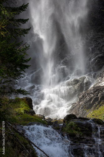 Waterfall in Autrians Alps near grossglockner