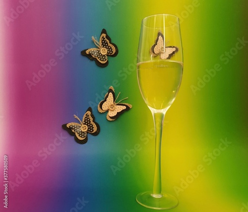 champagne and butterflies 