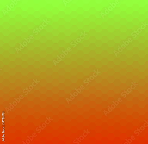Orange and green honeycomb mosaic. Vector illustration. Follow other mosaic patterns in my collection.