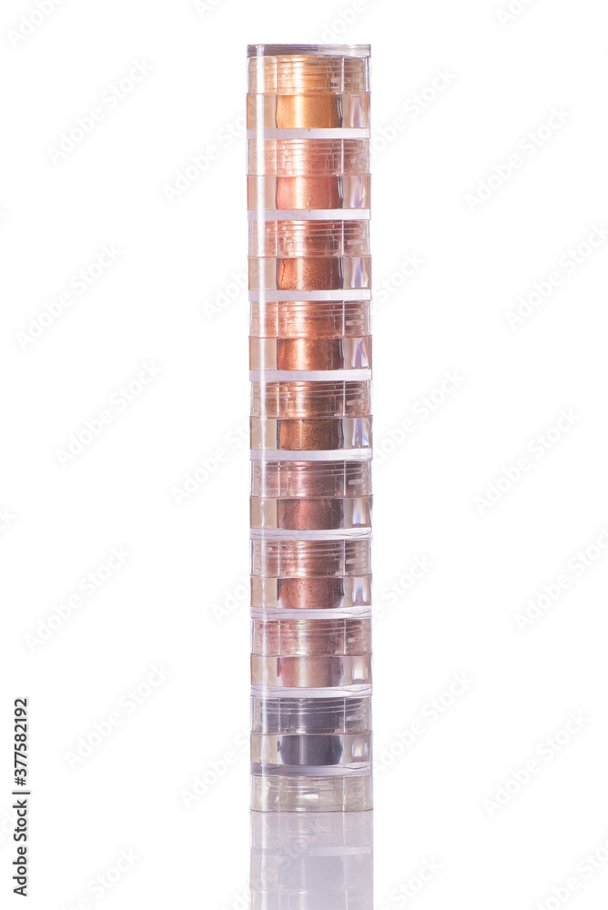 Fototapeta premium bright and colorful eye shadows stack