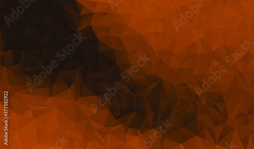 Orange polygonal background. Orange triangle background. Vector illustration.