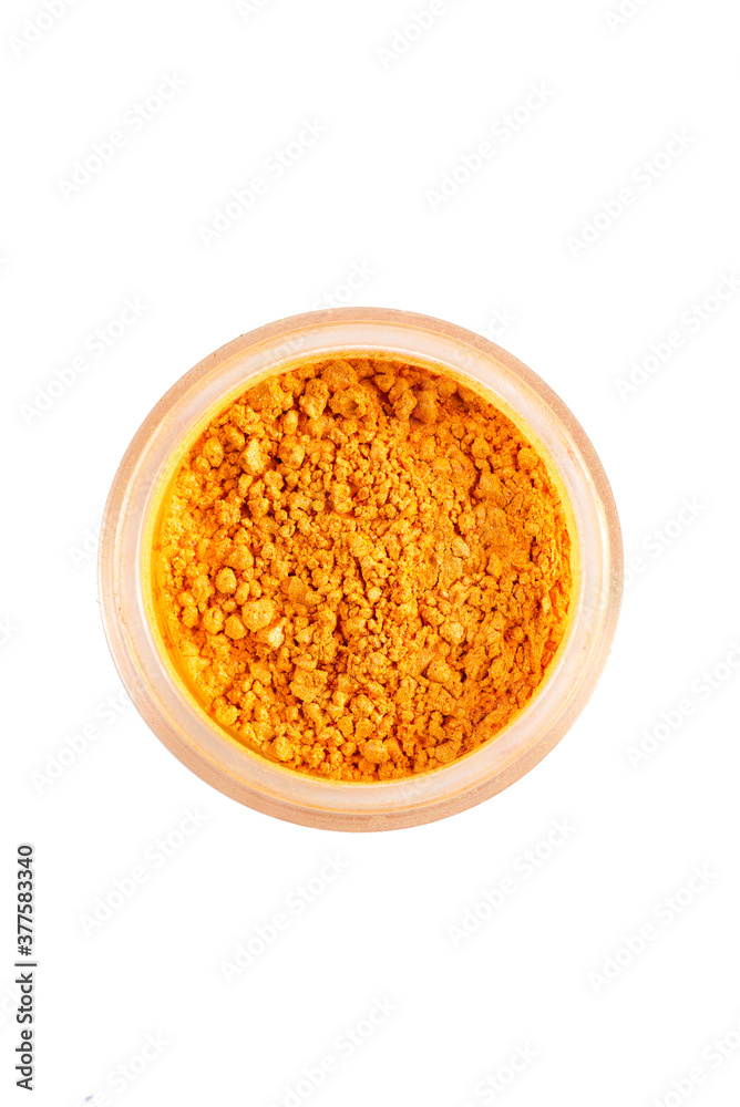 bright and colorful eye shadows on white bright and colorful eye shadows on white