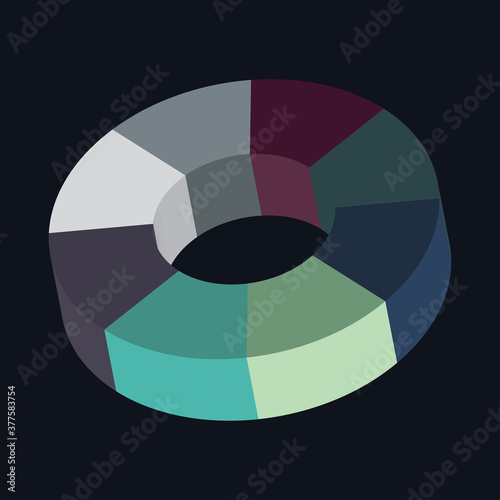 An abstract 3d pie chart background image.