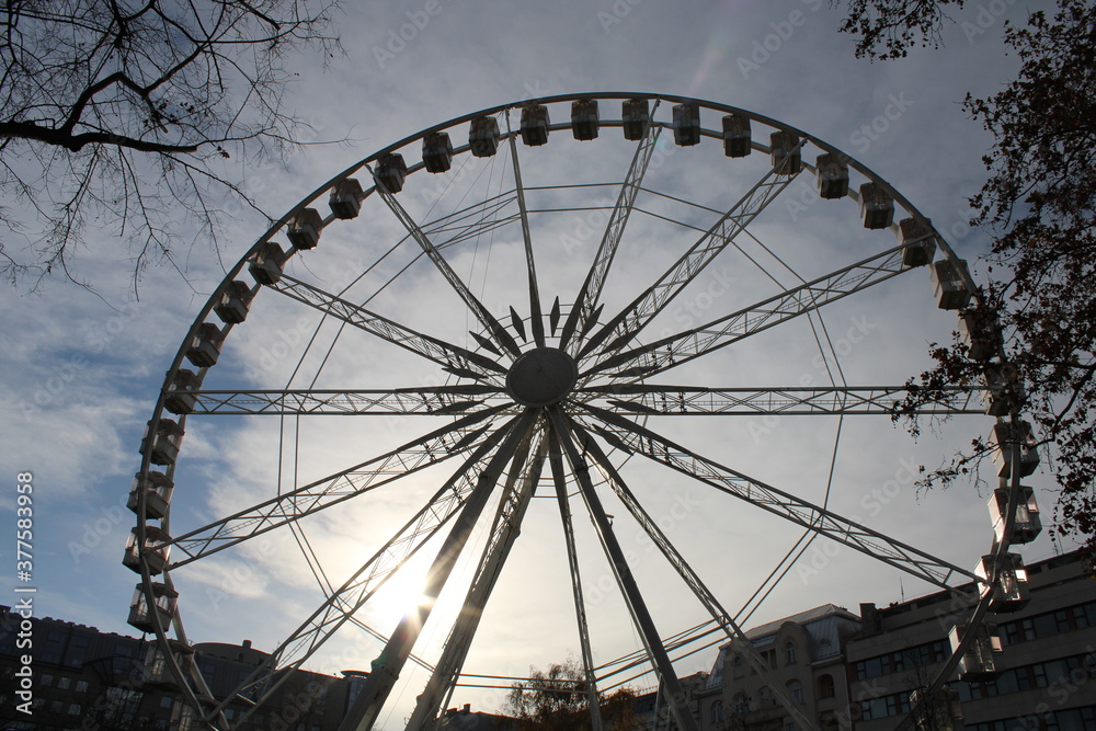 The ferris wheel in Budapest, Hungary