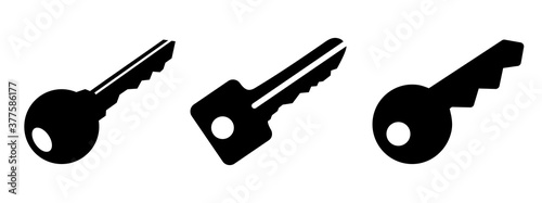 Set key icon sign - stock vector