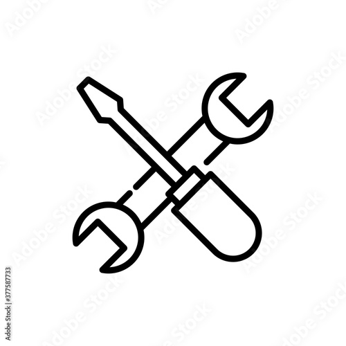 Technical Tools Vector outline Icon. Eps 10 photo