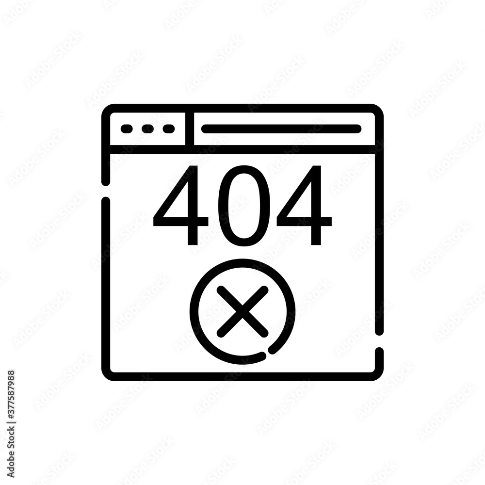 Error Page Vector outline Icon. Eps 10 Error Page Vector outline Icon. Eps 10