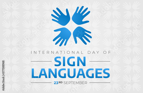 International Day of Sign Languages Background Banner
