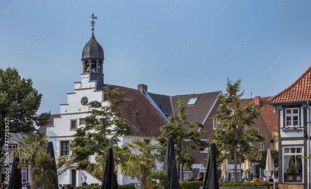 City hall. Historic building. City of Lingen Germany. Lower Saxony.