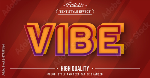 Editable text style effect - Vibe theme style.