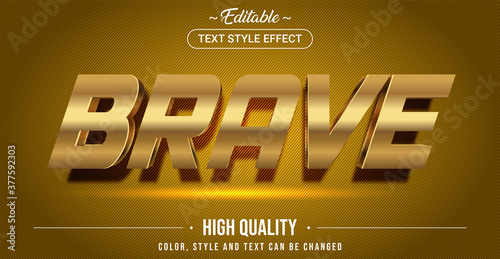 Editable text style effect - Brave theme style.