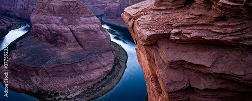 Colorado River in Grand Canyon. Panoramic Horeseshoe Bend.