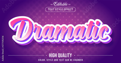 Editable text style effect - Dramatic theme style.