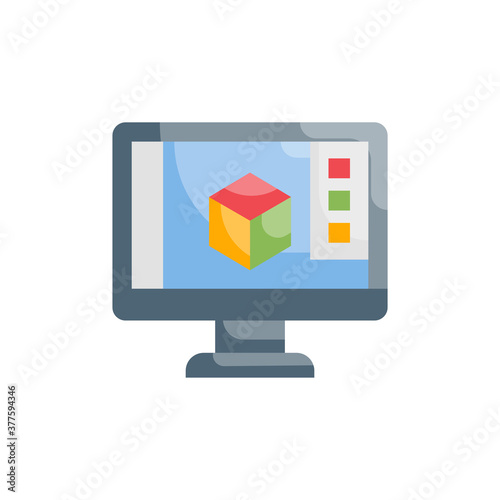 Graphics Software flat icon. EPS 10 file