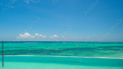 Infinity pool off the coast of Zanzibar, Tanzania