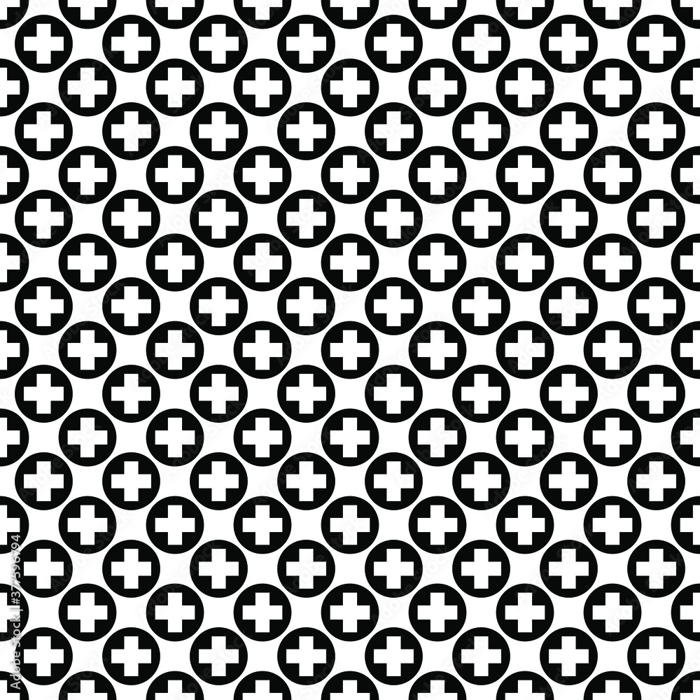 Seamless polka dot texture with medical cross, first aid or plus sign pattern, isolated on transparent background. EPS8, dark 2 version. Seamless polka dot texture with medical cross, first aid or plus sign pattern, isolated on transparent background. EPS8, dark 2 version.