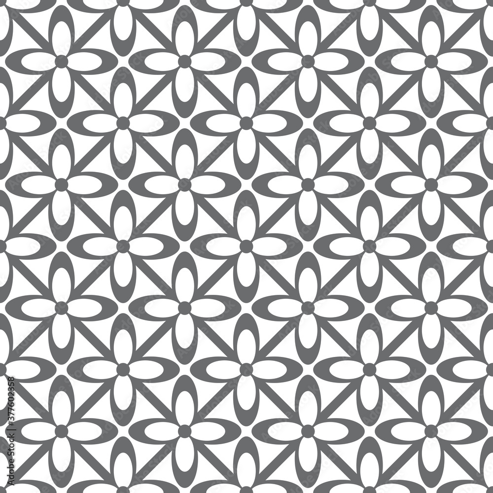 Flower Line Seamless Repeat Pattern Background