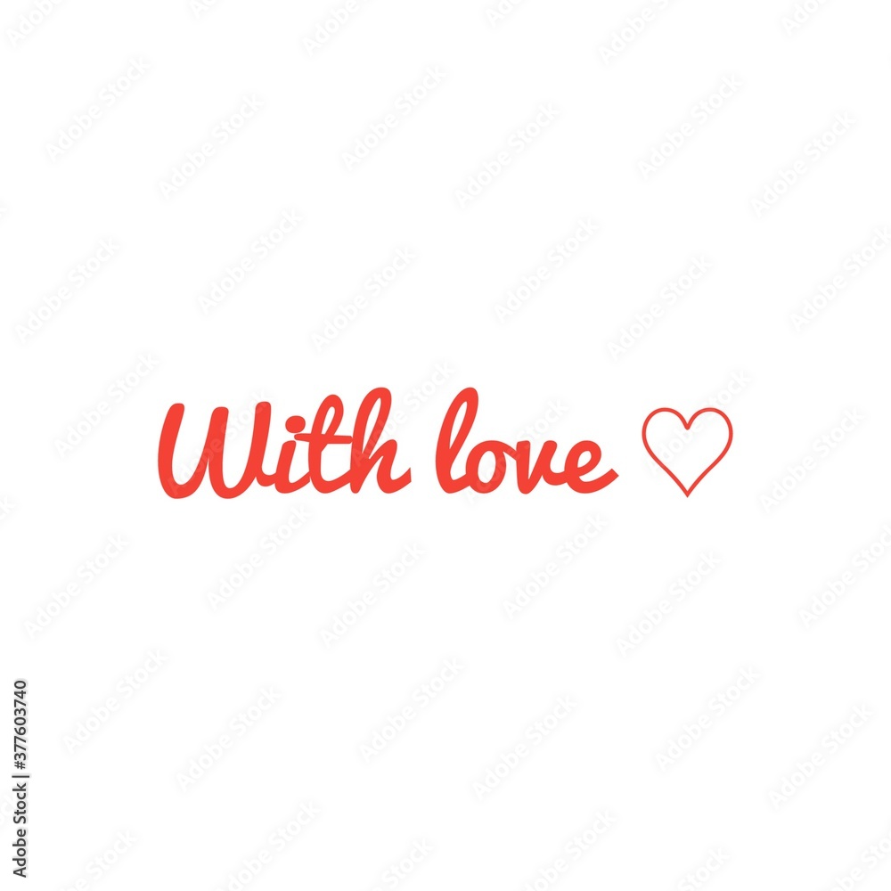 ''With love'' sign