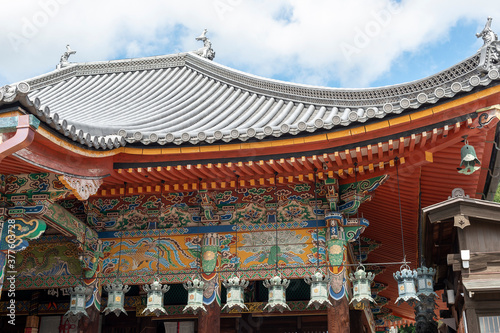 Main building of Nakayamadera temple in Takarazuka city, Hyogo, Japan.  Notes: No property release is needed which was confirmed with the temple. photo