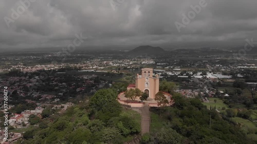 Capilla/iglesia en el cerro de san Arcangel Atlixco, Puebla. México  photo