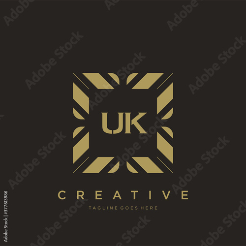 UK initial letter luxury ornament monogram logo template vector