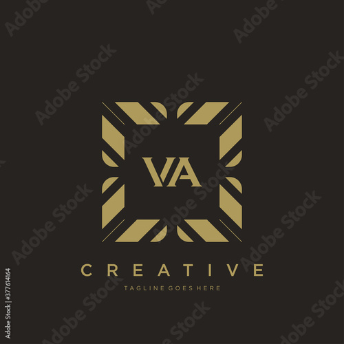 VA initial letter luxury ornament monogram logo template vector
