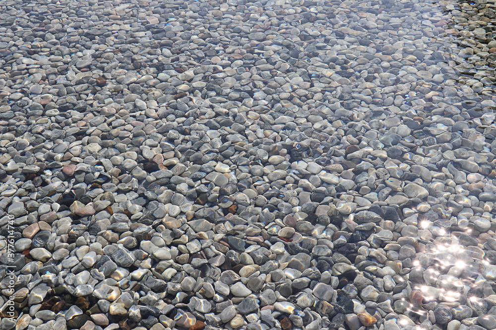 Stone river under clearwater texture background, Close up surface of rock Stone river under clearwater texture background, Close up surface of rock