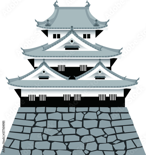 日本の城　三重三階の天守・櫓