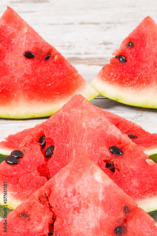 Fresh juicy watermelon containing vitamins and minerals, healthy dessert Fresh juicy watermelon containing vitamins and minerals, healthy dessert
