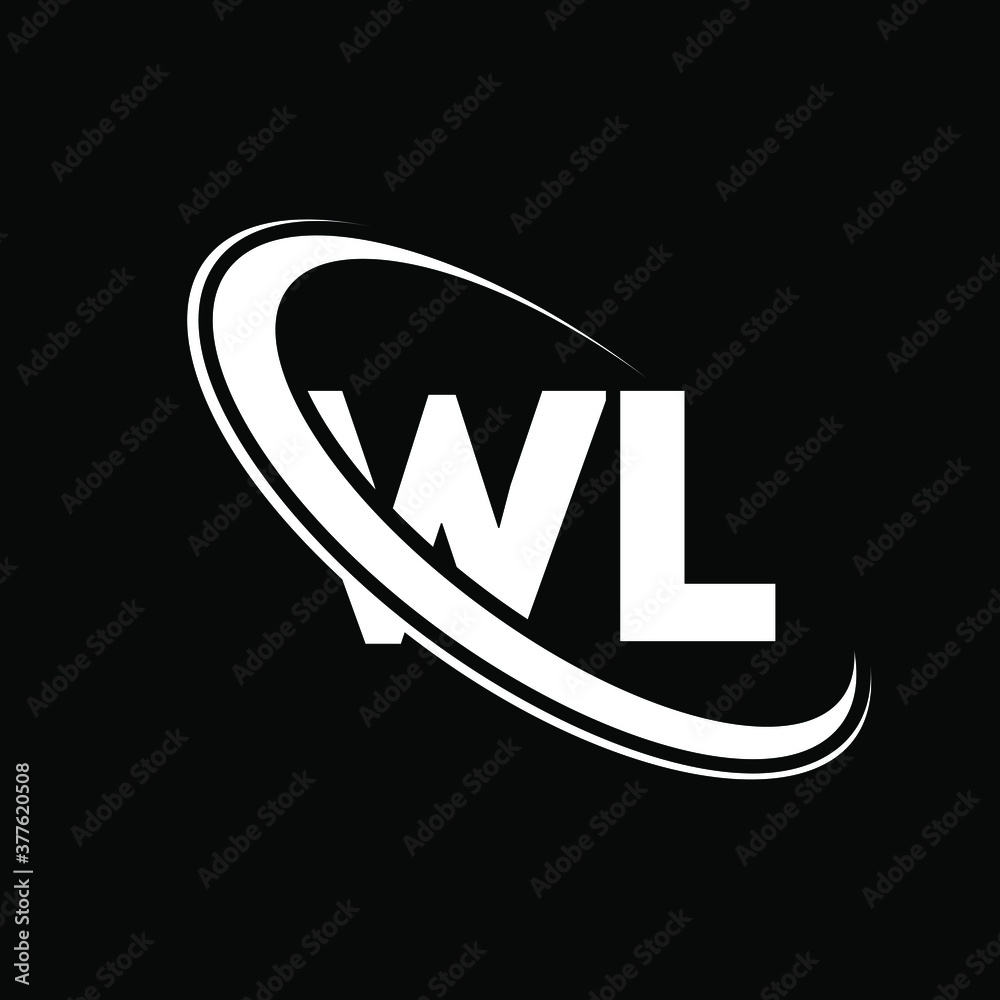 WL logo. W L design. White WL letter. WL/W L letter logo design ...
