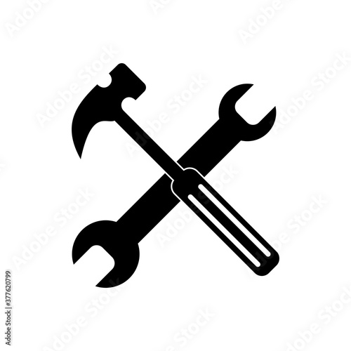 repair icon, service tools vector symbol isolated illustration white background