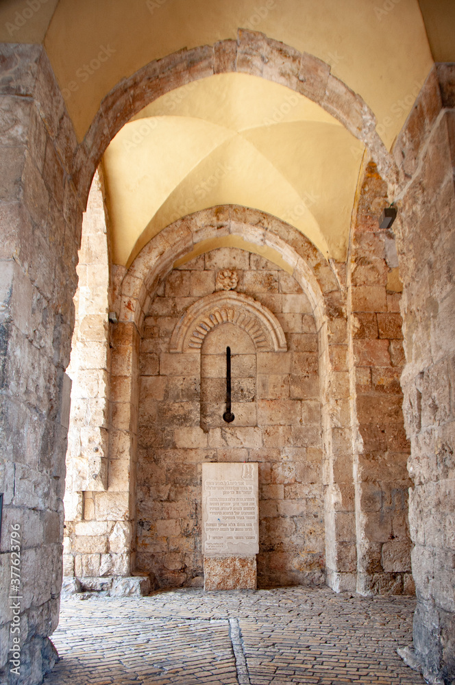 Naklejka premium Zion Gate Jerusalem Israel