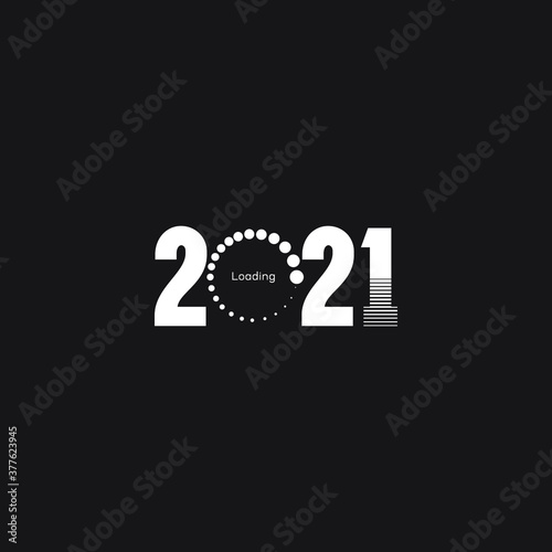 Happy New Year 2021 loading Concept, New Calendar  (ID: 377623945)