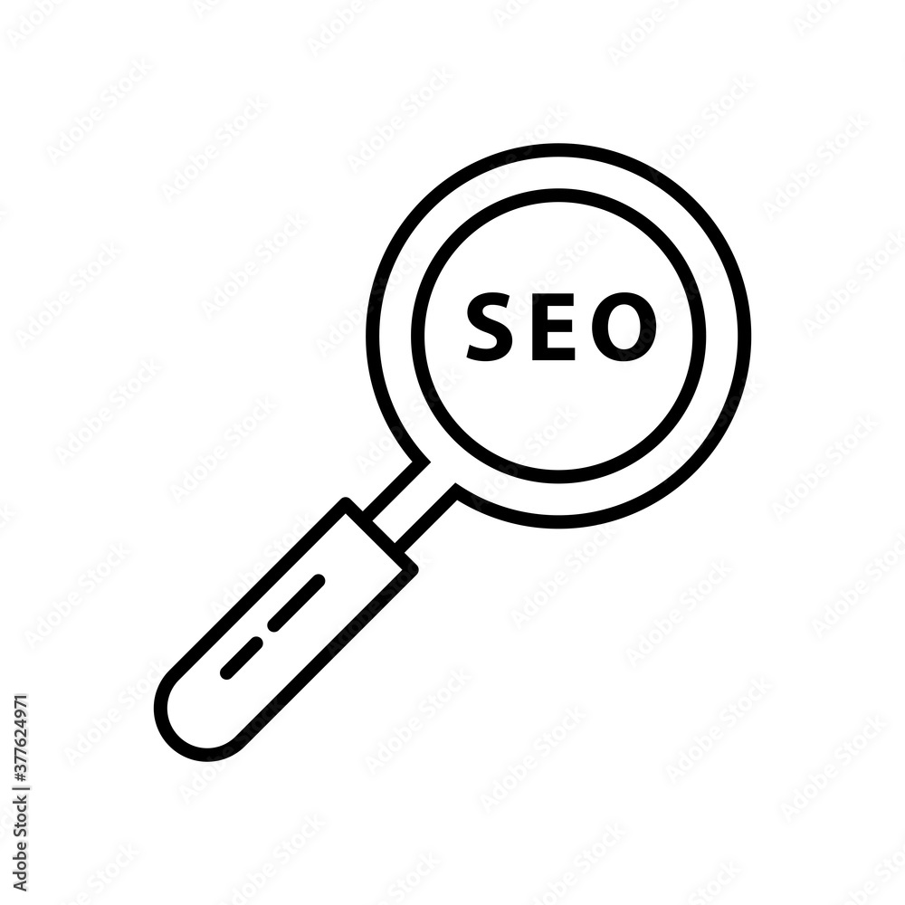 seo icon line style vector seo icon line style vector