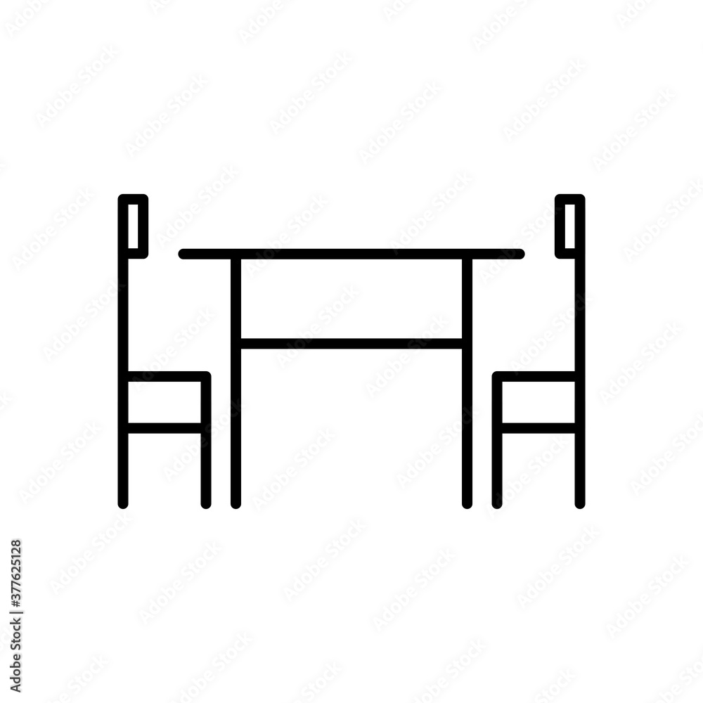table icon with outline style vector for your web design, logo, UI. illustration table icon with outline style vector for your web design, logo, UI. illustration