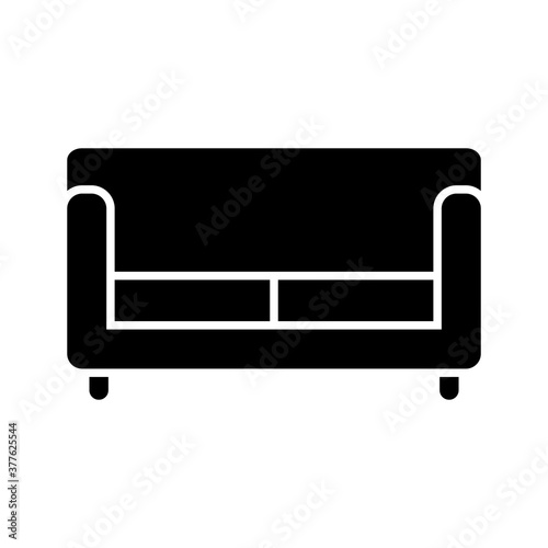 sofa icon with glyph style vector for your web design, logo, UI. illustration