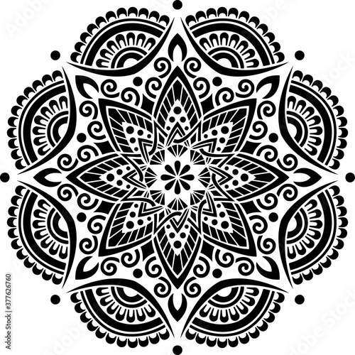 Mandala Pattern Stencil doodles sketch