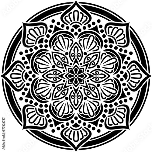 Mandala Pattern Stencil doodles sketch