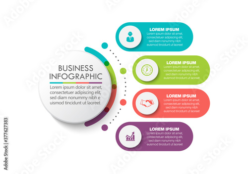 Business circle. timeline infographic icons designed for abstract background template milestone element modern diagram process technology digital marketing data presentation chart Vector
