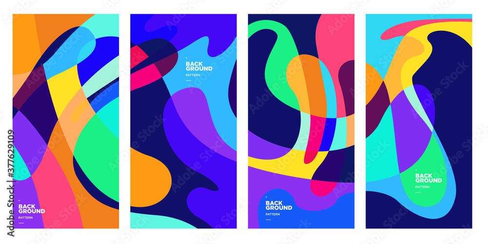 Vector colorful curvy liquid background for banner and social media story