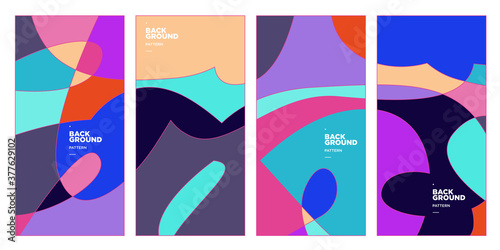 Vector colorful curvy liquid background for banner and social media story