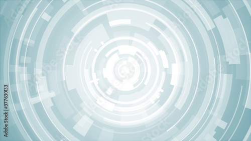 Circle white blue bright technology Hi-tech background. Abstract graphic digital future concept design.