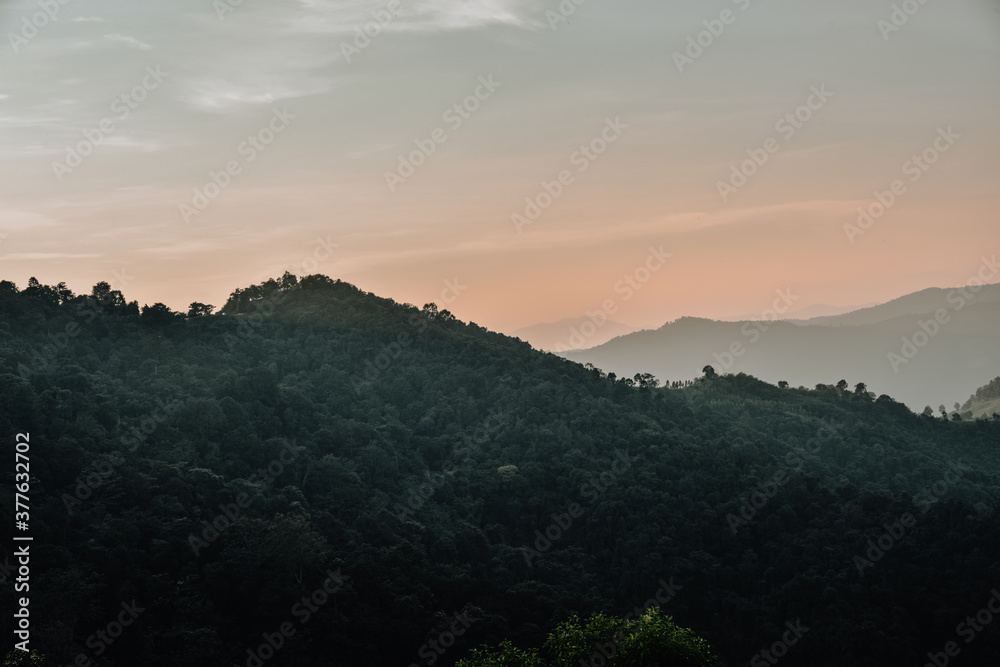 mountain landscape in NAN Thailand.