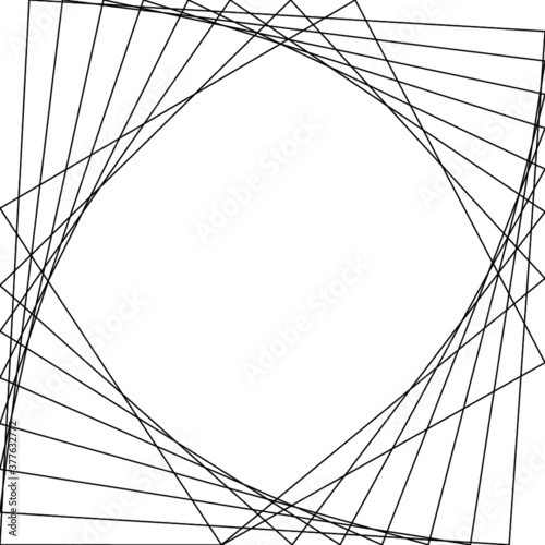 Simple Square Line Pattern in White Background