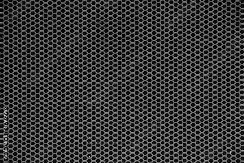 Wallpaper Mural Black iron speaker grid texture.Black honeycomb background Torontodigital.ca