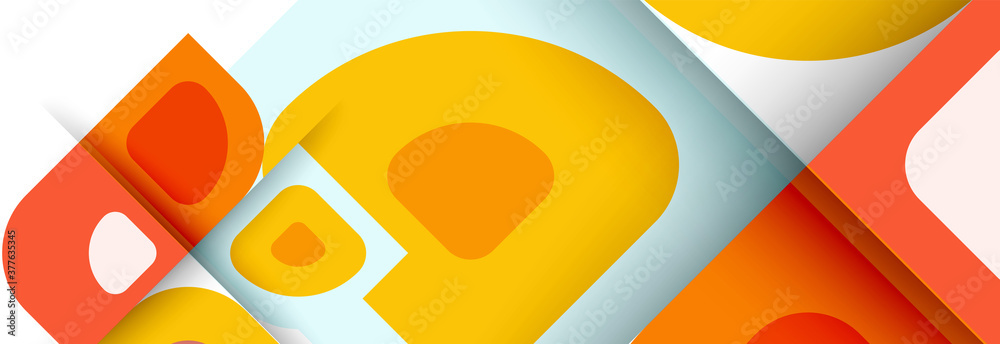 Set of vector modern geometric abstract backgrounds with repeating abstract round shapes patterns and shadow effects Set of vector modern geometric abstract backgrounds with repeating abstract round shapes patterns and shadow effects