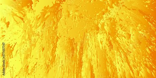 Golden yellow abstract background. The surface is stained and blotted. Vector illustration
