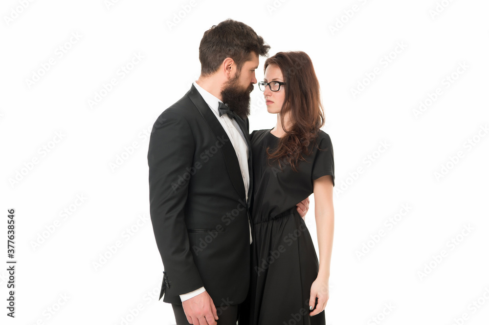 Romantic feelings. love and desire concept. happy valentines day. tender moment. couple in love looking eye to eye. love date for man and woman. formal couple of tuxedo man and elegant girl Romantic feelings. love and desire concept. happy valentines day. tender moment. couple in love looking eye to eye. love date for man and woman. formal couple of tuxedo man and elegant girl